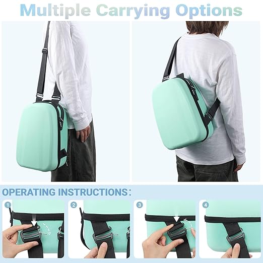 FOREGOER Carrying Case for Meta Quest 3/Oculus Quest 2, Hard Travel Storage Case Compatible with Meta Oculus Quest 2 Headset, Quest Pro and Accessories (Green)