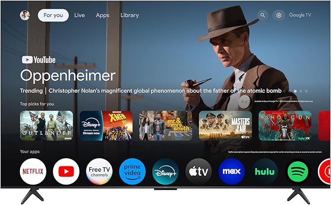 TCL 65-Inch Class QM6K Series QD-Mini LED 4K UHD Google Smart TV Best Value Mini-LED TV - QLED, 144hz, 288hz Gaming Rate, High Contrast Screen, Onkyo Audio, Dolby Atmos (65QM6K, 2025 Model)