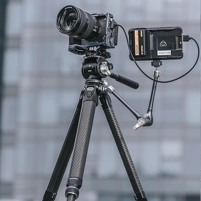 Falcam TreeRoot F38 Pro Carbon Fiber Tripod, 61" Quick Lock Travel Tripod, 5kg Load, F22 Interfaces, 1/4" Screw, Carry Strap Holes for DSLR, Mirrorless, and Video Cameras (R140T)