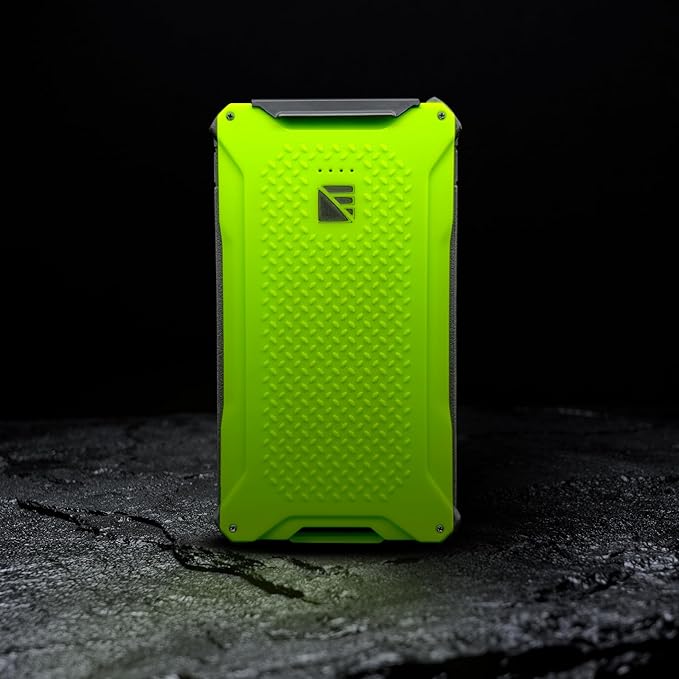 Dark Energy Poseidon Pro Indestructible Portable Charger | USB-A and USB-C Connectors, Ultra-Durable Armorflex, Long Lasting Battery, 10,000 mAh | with Signature Series Plugs, Green