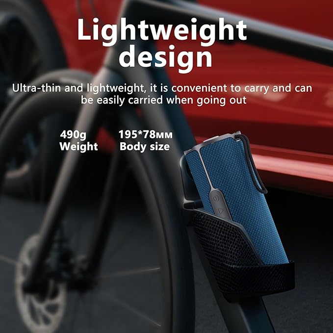 COOPERS Portable Bluetooth Speaker, Wireless Bluetooth Speaker, IPX5 Waterproof Speakers with RGB Lights, Loud Stereo Sound Deep Bass, Long Playtime TWS Pairing for Home/Party/Outdoor Beach