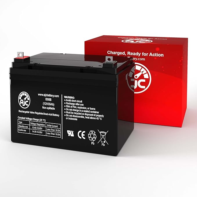 AJC Battery Compatible with MK MU-1 SLD A 12V 35Ah UPS Battery