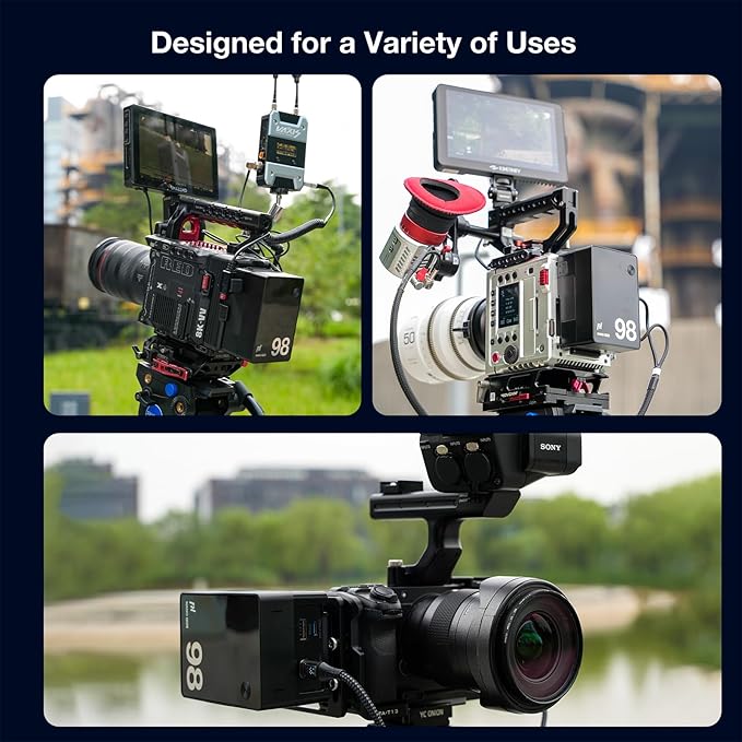 FXLION V Mount Battery with PD 100W Fast Charging, 98Wh / 6800mAh V Mount Battery with 3 USB-C, 2 D-Tap and 1 USB-A Ports, for Camera, Camcorder, Monitor, LCD Light, Film Light and Drone - Nano PRO