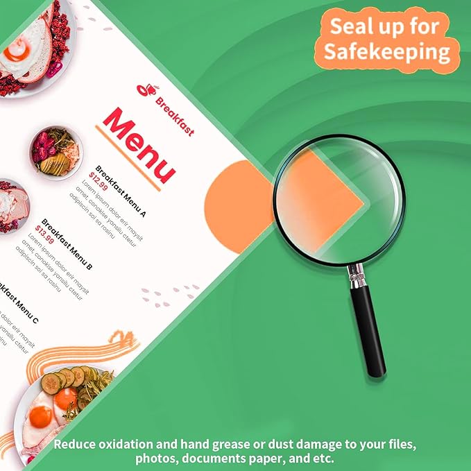 100 Pack Laminating Sheets 5 Mil Thickness, 9 X 11.5 inch Clear Thermal Laminating Pouches (Letter Size), for Education Supplies & Craft Supplies (5Mil - 100Pack)