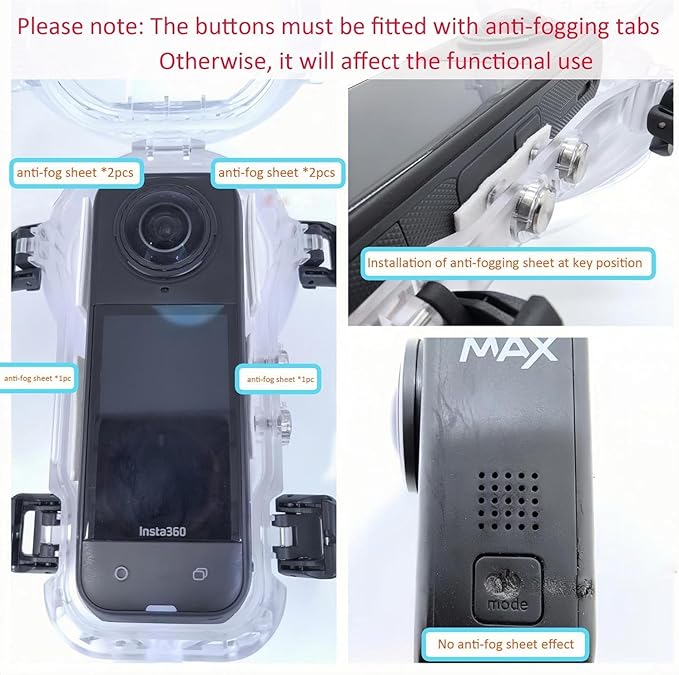 60M/197FT Invisible Dive Case for Insta 360 X5, Accessories for Insta 360 X5 ONE X5 Waterproof Case,Protective Underwater Dive Housing Shell with Bracket Accessories[Only Fit for X5]
