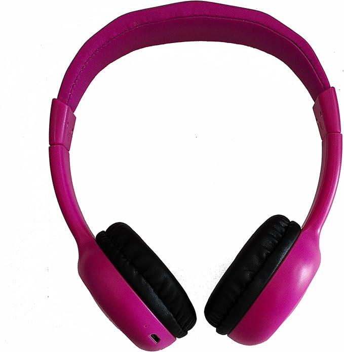 Kids Wireless Headphones, Over-Ear Design with Bluetooth 5.0, Adjustable Over-Ear Design, Available in Blue, Black, Pink (Pink)