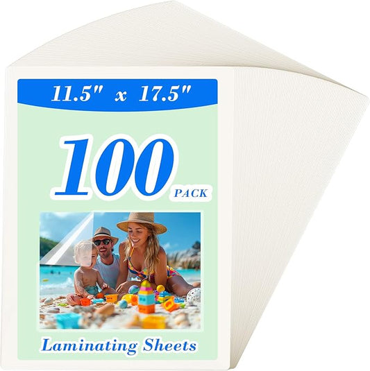 HORLIMER 100 Pack 11x17 Laminating Sheets, Clear Thermal Laminating Pouches 11.5 x 17.5 for Laminator, 3 Mil