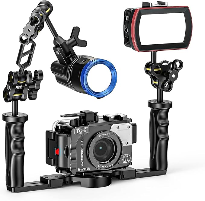 Sea frogs Double Ball Arm 4.0" Essential Underwater Photography Gear Lighting System Aluminum Alloy Diving Equipment Accessory Lightweight Arms AM-9