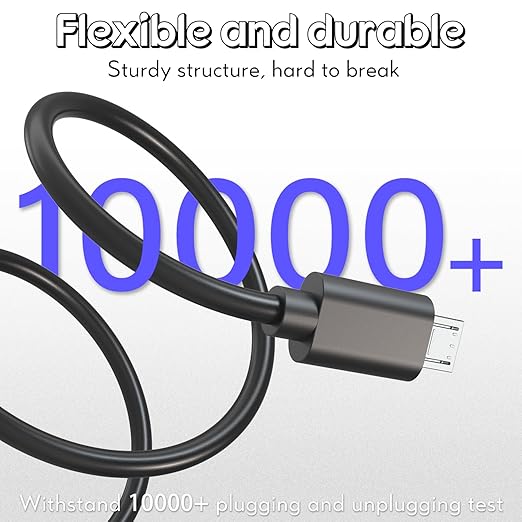 Micro USB Charger Cord for Bose SoundLink Color Bluetooth Speakers I II III 3, SoundLink Mini 2 II, Micro, Revolve, Revolve Plus QC20 QC35 SoundSport Free Headphones, 5V Adapter Charger Replacement