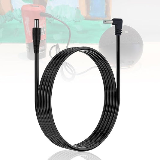 DC to DC Charger Adapter Cable for Echo Dot 3rd/4th/5th Gen, Echo Dot 3rd/4th Gen with Clock Kids,Echo Spot (Black - DC to DC)