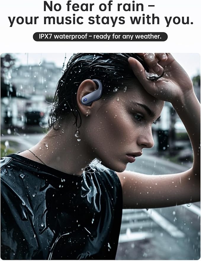 Wireless Earbuds with LED Display, in-Ear Bluetooth Headphones with Charging Case, Deep Bass, Noise Cancelling, IPX7 Waterproof, Sport Earphones with Mic, 40H Playtime