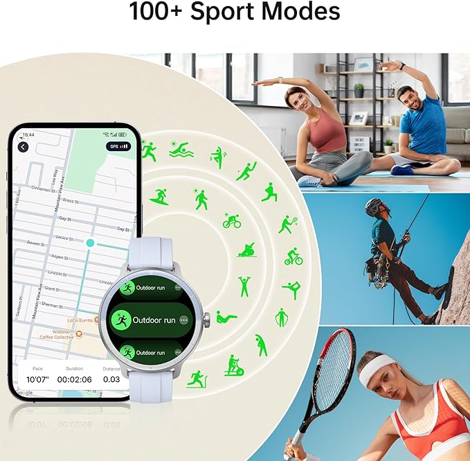 Smart Watch for Men Women(Answer/Make Calls), Smartwatch Built-in AI Voice, 1.27" HD Fitness Tracker with Heart Rate/Sleep/Step/SpO2 Monitor, 100+ Sports Modes, IP68 Waterproof Watch for Android iOS