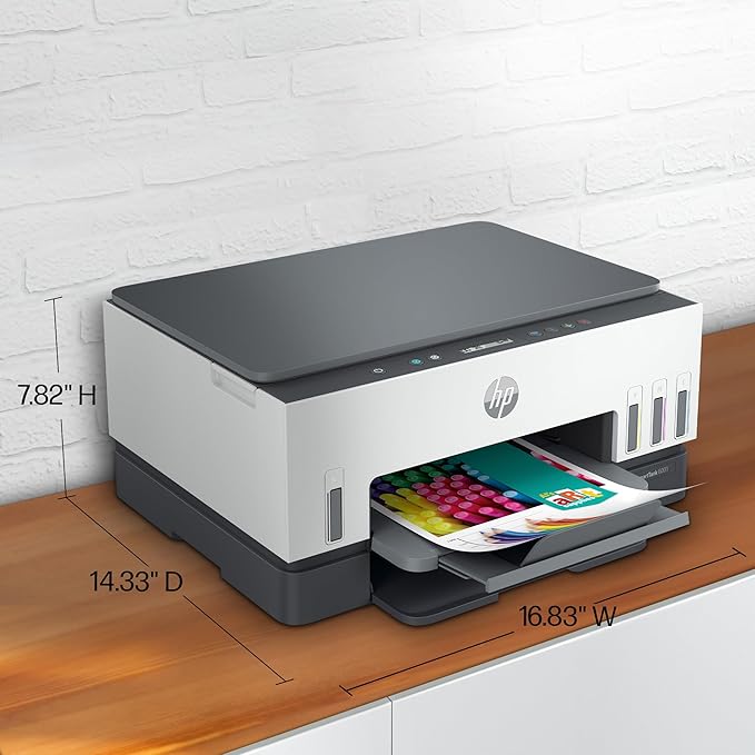HP Smart Tank 6001 Wireless All-in-One Ink Tank Printer, Scanner, Copier with 2 years of ink included, Best-for-home, Refillable, AI-enabled (2H0B9A)