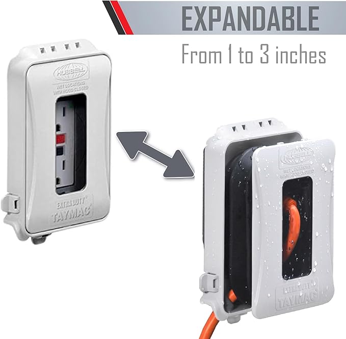 TAYMAC ML500W Single-Gang Mount 16-in-1 Flat Nonmetallic Weatherproof Vertical/Horizontal, 1-Pack, White