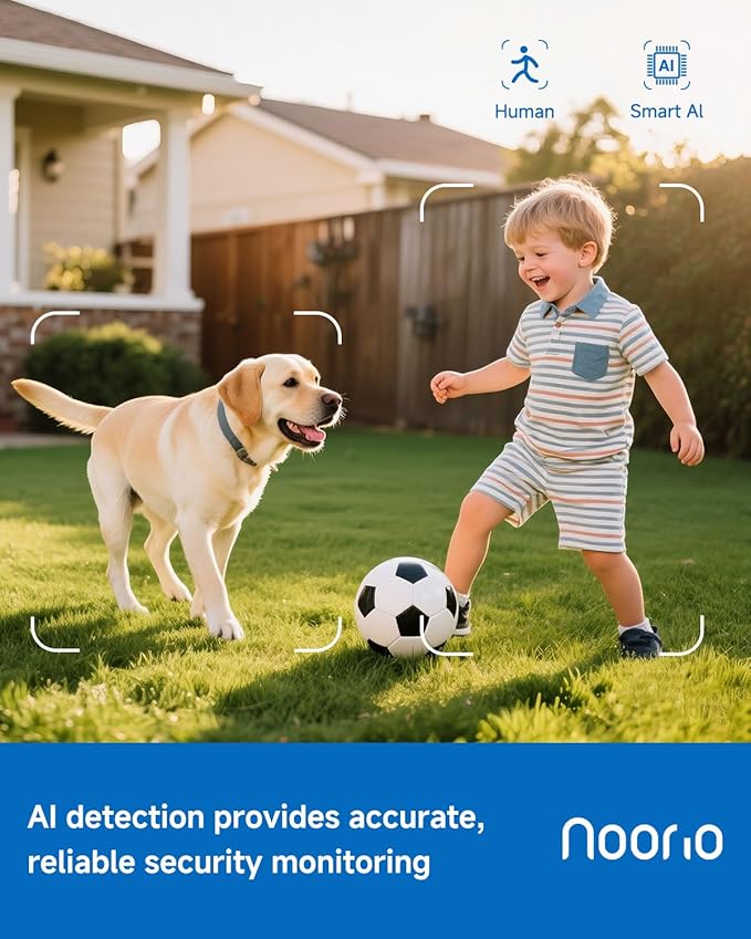 Noorio Security Cameras Wireless Outdoor Magnetic, 1080P Battery Powered Indoor Cameras for Home Security, Smart Motion Detection Outdoor Pet Dog Camera, Free Local Storage MagCam, 2.4G WiFi, B200S