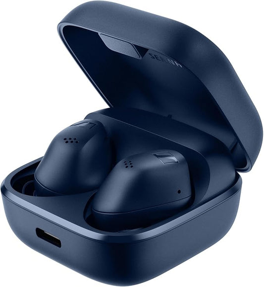 Sennheiser ACCENTUM True Wireless Earbuds - Crystal-Clear Sound with Hybrid ANC, Ergonomic Design, 28-Hour Battery Life, Touch Interface, Blue