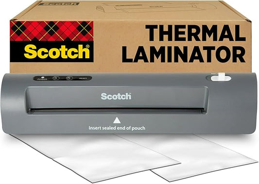 Scotch TL901X Thermal Laminator, 1 Laminating Machine, Gray, Laminate School Assignments and Documents, for Dorm Room or School Supplies, 9 in.