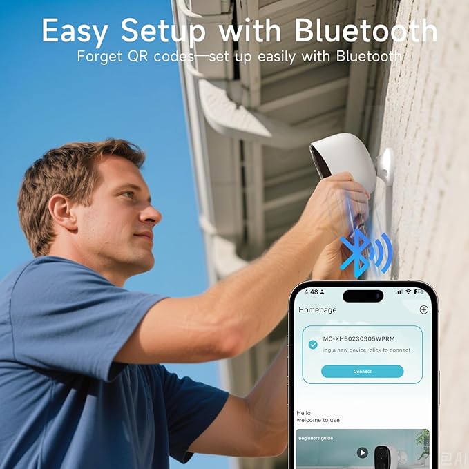 5G/2.4G WiFi Security Cameras Wireless Outdoor,2K Battery Powered Home Indoor Camera with AI Motion Detection, Siren,Color Night Vision, 2-Way Talk, IP65 Waterproof, Works/Alexa, Cloud/SD 3PC