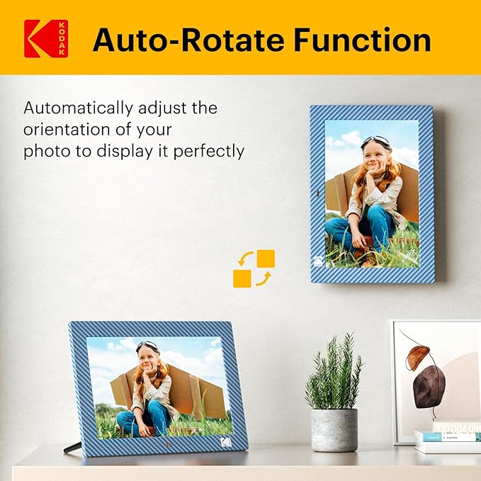 KODAK Digital Picture Frame with Remote Control, 10.1 Inch Digital Picture Frame with 1280x800 IPS HD, Wall Mountable Programmable Auto On/Off, NO WiFi