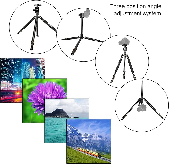 ZOMEI Z688 Travel Camera Tripod Aluminum Alloy Portable Monopod with Ball Head ann Carrying Bag for Canon Nikon Sony DSLR Camera