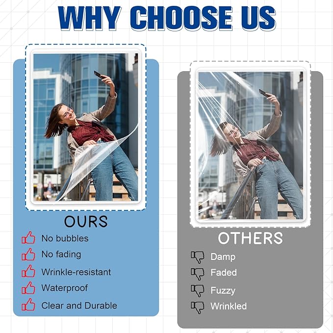 200 Pack 5mil 5“x7" Thermal Laminating Pouches Badge Laminate Pouches Clear Laminated Luggage Tags Printable Laminator Pouches for Business Permits Cards (200, 5.3"x7.3"-5mil)