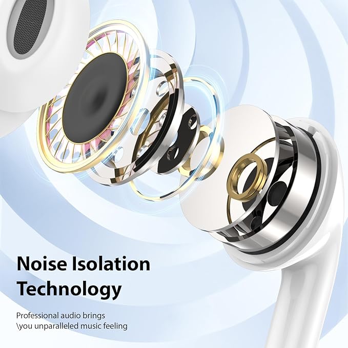 USB C Earbuds, USB Type-C Headphones for iPad 10th Generation iPhone 17 Pro 16 15 Plus iPad 11th Gen A16 Air 6 Wired Earphones with Microphone Volume Control Noise Isolating HiFi Stereo Headset White