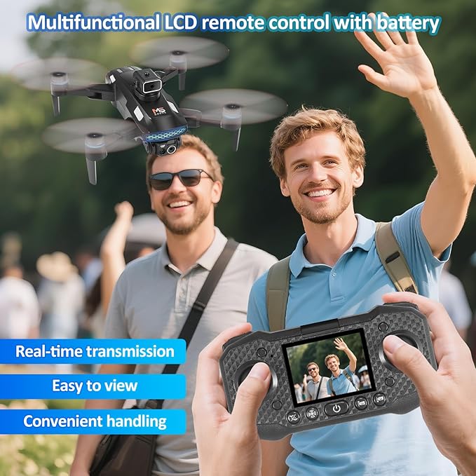 Mini Drone With 4K Dual Cameras, RC Quadcopter with Altitude Hold, Drone With One Key Start, Waypoint Fly, Headless Mode, 3D Flip, 3 Speeds Modes,Foldable RC Quadcopter, Remote Control Drone for Beginners