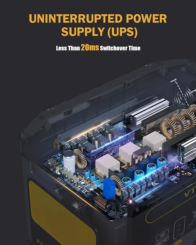 VTOMAN FlashSpeed 1500 Portable Power Station with Extra Battery - 3096Wh/1500W(3000W Peak) Solar Generator with LiFePO4 Battery, 100W USB-C, 60 Min Fast Charging 0-80% for Camping, Backup, RV