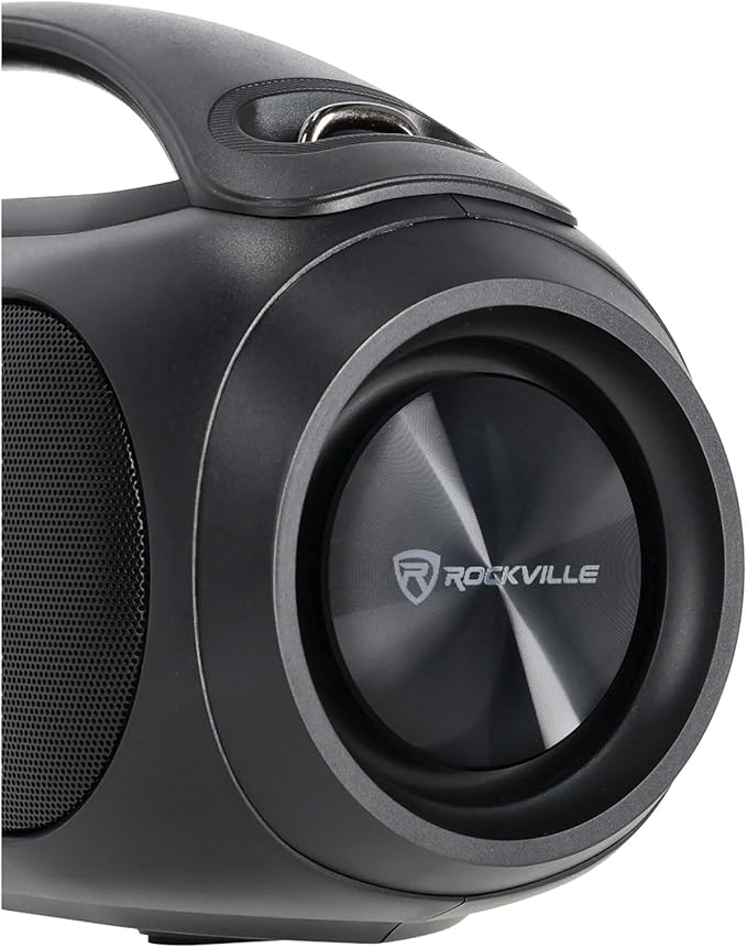Rockville GO Party MAX BASS Large 70W Portable LED Bluetooth Speaker, Deep Bass, Wireless Link, IPX5 Water Resistant, for Parties and Outdoor Events