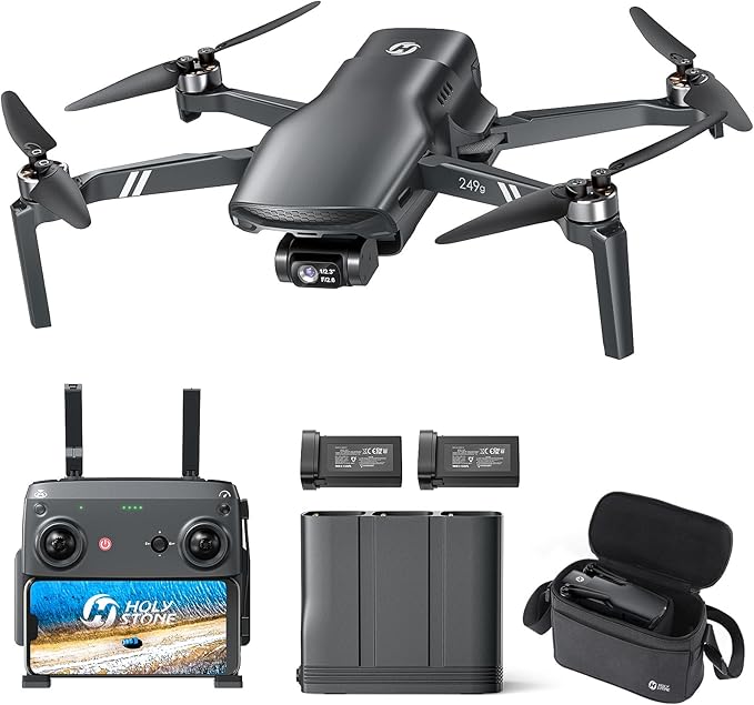 Holy Stone HS900 Drone with Camera for Adults, 8K Photo & 4K/30fps Video, 249g FAA Compliant, 3-Axis Gimbal, Long Range 20,000FT 5.8GHz, GPS Return, Dual Batteries with Charging Hub, 60-Min Flight