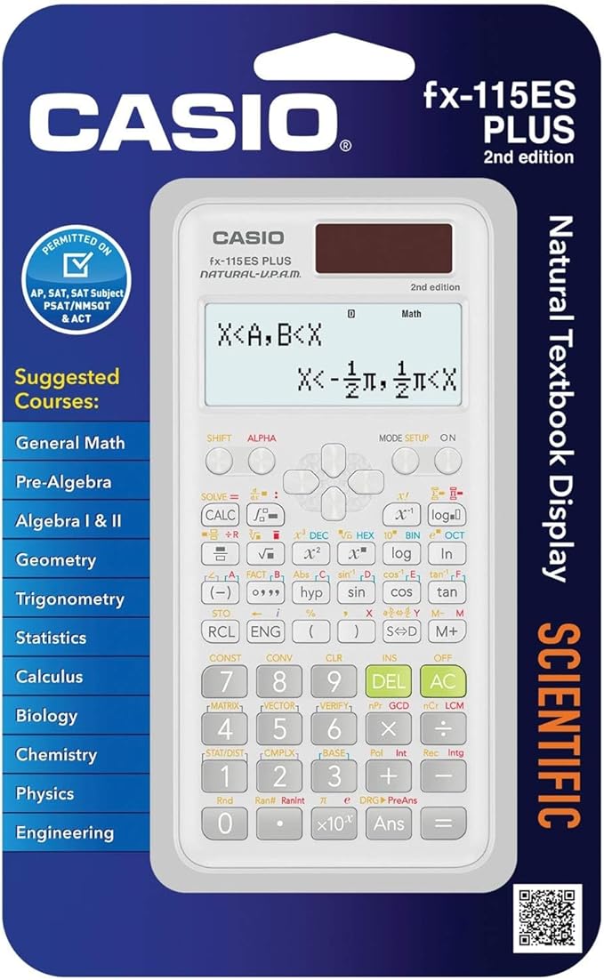 Casio fx-115ES Plus 2nd Edition – Advanced Scientific Calculator | 280+ Functions, Natural Textbook Display℠ | Ideal for Math, Science, Engineering & Statistics