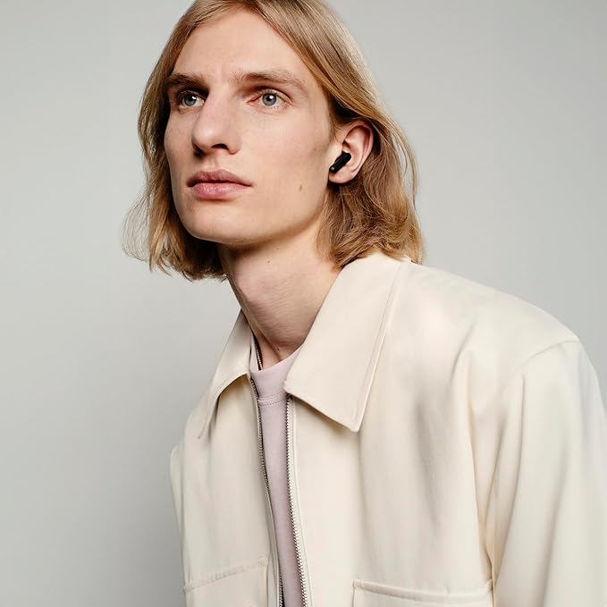 Sudio A3 All-Day Wireless Earbuds – 25H Playtime, Bluetooth 5.4, Sweat & Splashproof, Balanced Sound, Clear Calls with Enhanced Mics, USB-C Charging, Made from Recycled Plastics (Black)