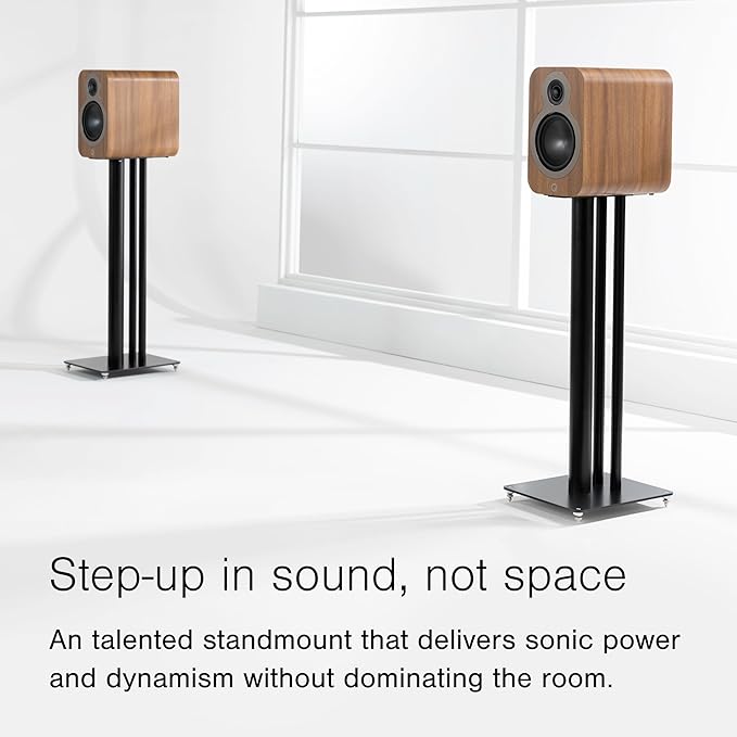 Q Acoustics 3020c Bookshelf Speakers Pair Pin Oak - 2-Way Reflex Enclosure Type, 4.75" Bass Driver, 0.9" Tweeter - Stereo Speakers/Passive Speakers for Home Theater Sound System