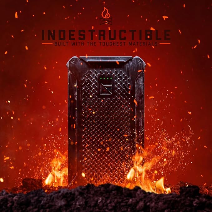 Dark Energy Poseidon Pro Indestructible Portable Charger | USB-A and USB-C Connectors, Ultra-Durable Armorflex, Long Lasting Battery, 10,000 mAh | with Signature Series Plugs, Green