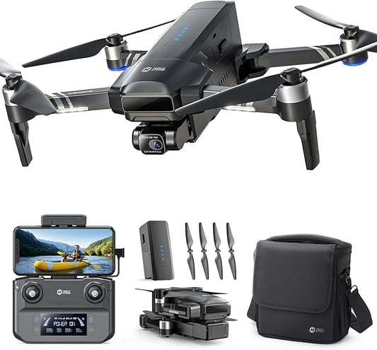 Holy Stone HS600 2-Axis Gimbal Drones with Camera for Adults 4K EIS, Integrated Remote ID, 20000 FT Range Transmission, GPS Drone with Brushless Motors, 4K/30FPS, Follow Me, Level 6 Wind Resistance