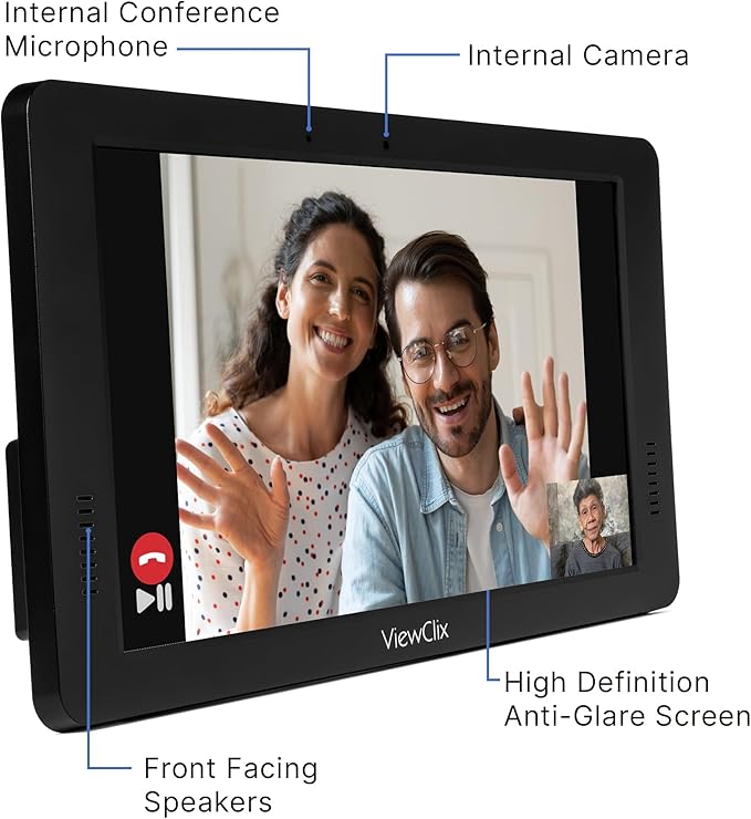 Smart Frame by ViewClix, The Digital Picture Frame with Video Calling | Share Photos & Videos | Add Captions | Designed for Grandparents | Share from Phone | 1 Month Membership Included, 15.6”