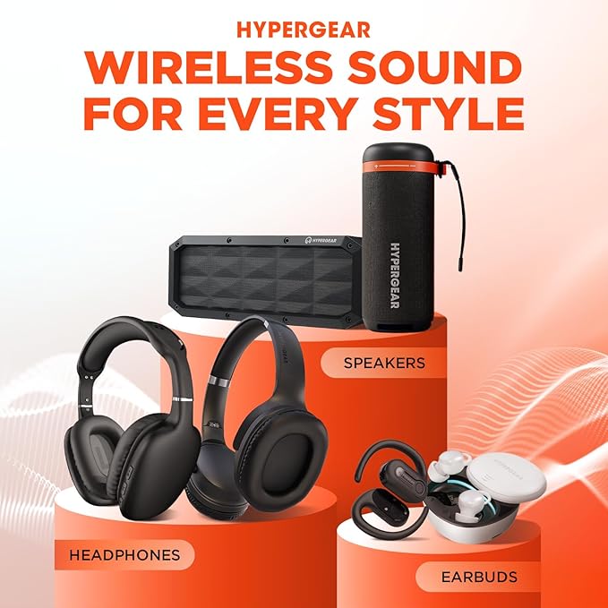 HyperGear SoundTower Bluetooth Speaker - 10W Portable Speakers Bluetooth Wireless Pairing for Shower Speaker, Beach Audio Blue Tooth Speakers Outdoor - Loud Boosted Bass HD Sound BT5.4, Built-in Mic