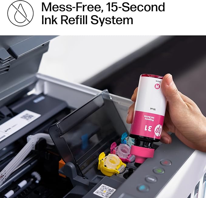 HP Smart Tank 7001 Wireless All-in-One Ink Tank Printer, Scanner, Copier with 2 years of ink included, Best-for-home office, Refillable, AI-enabled (28B49A)