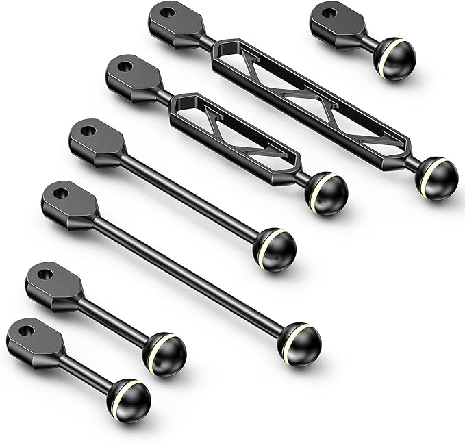 Sea frogs Ball Arm Ball to YS Mount Arm 2.0" Essential Diving Equipment Underwater Photography Gear Lighting System Aluminum Alloy Diving Equipment Accessory Lightweight Arms AM-3