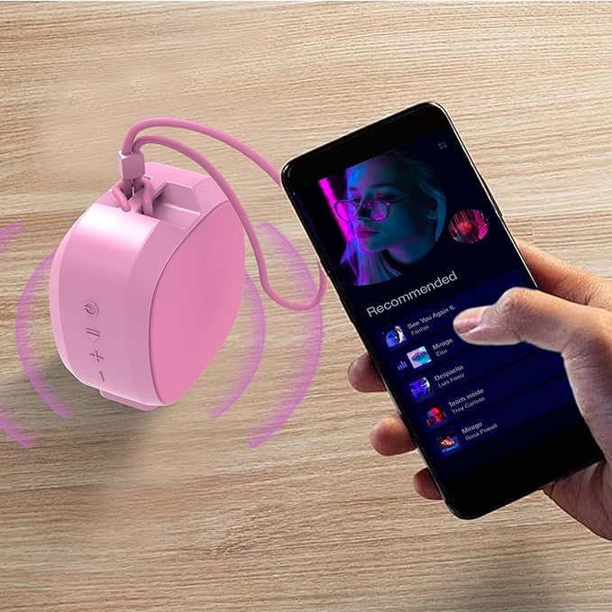 Bluetooth Speaker Portable Media Players Clear Loud Stereo Sound Deep Bass Wireless Speaker With Lights TWS IPX5 Waterproof Small Speakers Long Playtime for Home/Party/Outdoor/Beach Electronic Gadgets