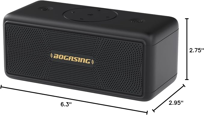 BOGASING Bluetooth Speakers, M5 Portable Wireless Speaker with 40W Loud Stereo Sound & Punchy Bass, 30H Playtime, IPX7 Waterproof, Bluetooth 5.3, EQ, TWS, TF-Card, AUX, USB, for Outdoor Home (Black)