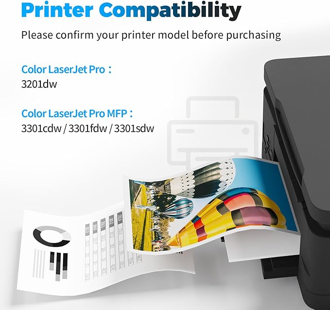 218A Toner Cartridge 4 Pack (with Chip) Replacement for HP 218A 218X Compatible for Color Pro 3201dw MFP 3301fdw 3301sdw 3301cdw 3201 3301 Printer W2181A W2182A W2183A (B/C/Y/M)