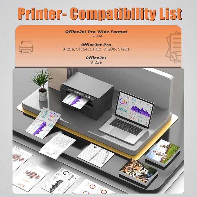 936 Ink Cartridges OfficeJet Pro 9125e 9135e 9730e 9125 9135 9730 e Ink Compatible with Hp 936 XL 936e Ink OfficeJet Pro 9135e 9125e 9110b Wide Format 9730e 9122e 9128e 9130b 9122 e 9110 b Printers