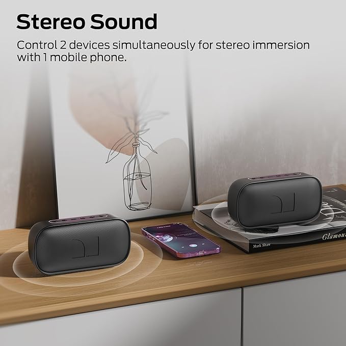 Monster S150 Speaker, Strong Bluetooth 5.4, IPX7 Waterproof Wireless Speaker, Support Sulti-Channel Connection, HD Hands-Free Calling, Compact Design Bluetooth Speakers