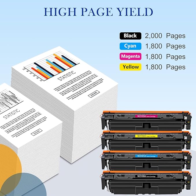 210A Toner Cartridges 4-Pack Replacement for HP 210A 210X Compatible with Color Laserje Pro MFP 4301fdw Wireless, MFP Pro 4301fdn 4201dw 4201dn,Color Pro MFP 4301 4201 Series Printers