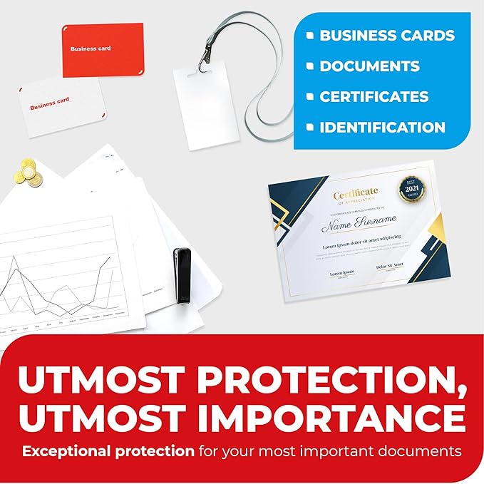 3MIL Thermal Laminating Sheets (100 Count) 9x11.5 inch, Letter Size, Dry-Erase Friendly Laminating Pouches, Compatible with Laminator, Crystal Clear Laminated Finish