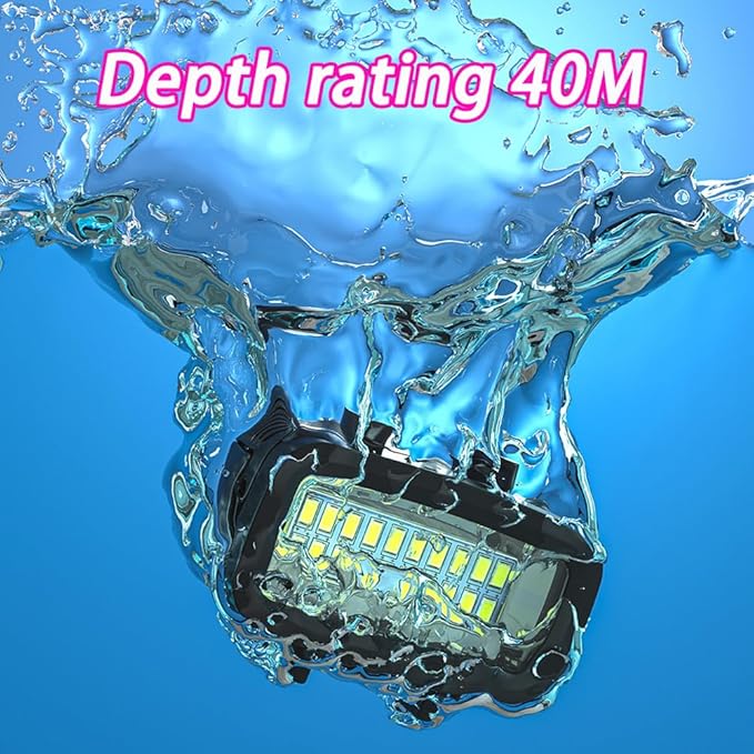 Dive Light Compatible with Gopro Light, 700LM Diving Flashlight, 4 Modes SL-100 Underwater Lights, 40m Waterproof Diving Fill Light, Underwater LED Video Light for Multiple Action Camera