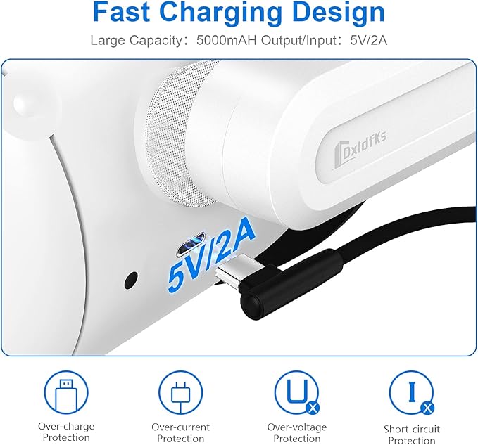 Battery Pack for Meta Quest 3S & 3 & 2, 5000mAh Extended 2-3H Playtime Small Lightweight Portable Rechargeable Accessories, Pack of 2