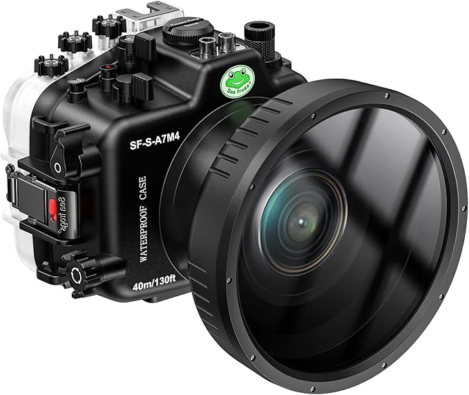 Sea frogs Waterproof Camera Housing Compatible with Sony A7M4 16-35MM IPX8 40m/130ft Maximum Diving Depth Underwater Camera Case A7 IV for Diving, Surfing, Rowing, Skiing A7-4