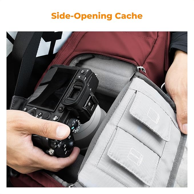 K&F CONCEPT Camera Backpack, Camera Bags for Photographers Large Capacity Camera Case with Raincover,15-15.6 Inch Laptop Compartment